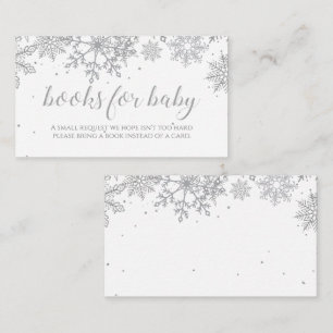 Winter Sneeuwvlok Boeken voor baby Informatiekaartje