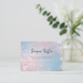 Winter Sneeuwvlok Geslacht Neutraal Luier Raffle Informatiekaartje (Staand voorkant)