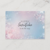 Winter Sneeuwvlok Geslacht Neutraal Luier Raffle Informatiekaartje (Achterkant)