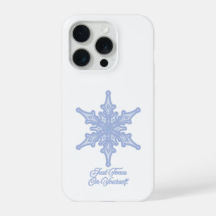 Winter Sneeuwvlok Gewoon Op Jezelf Gericht Quote i iPhone 15 Pro Hoesje