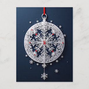 Winter Sneeuwvlok Ornament Elegantie ❄️ Festivitei Briefkaart