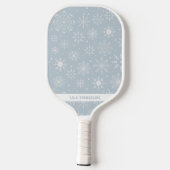 Winter Sneeuwvlok Patroon Aangepaste naam Pickleball Paddle (Achterkant)