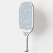 Winter Sneeuwvlok Patroon Aangepaste naam Pickleball Paddle (Links)