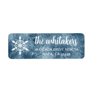 👉 Winter Sneeuwvlok Retouradres Labels