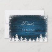 Winter Sneeuwvlok Rustieke Details Kaart Inlay (Voorkant)