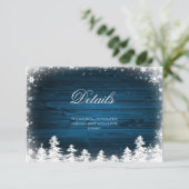 Winter Sneeuwvlok Rustieke Details Kaart Inlay (Staand voorkant)