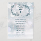 Winter Sneeuwvlok Stoelenkaart Tafelnummer (Achterkant)