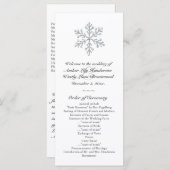 Winter Sneeuwvlok Trouwprogramma (wit) Programma (Voorkant / Achterkant)