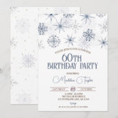 Winter Sneeuwvlokken 60e verjaardag Kaart (Voorkant / Achterkant)