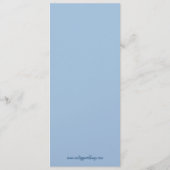 Winter Sneeuwvlokken Bruiloft Menu Kaart (Achterkant)