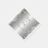 Winter sneeuwvlokken bruiloft servetten (Hoek)