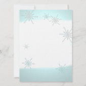 Winter sneeuwvlokken en lint bruiloft kaart (Achterkant)