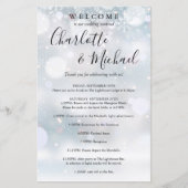 Winter Sneeuwvlokken Gast Bruiloft Weekend Program (Voorkant)