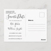 Winter Sneeuwvlokken Kalender Reserveer de Datum Briefkaart (Achterkant)