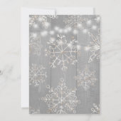 Winter sneeuwvlokken wonderland verlovingsfeest kaart (Achterkant)