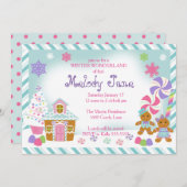 Winter Snoep Uitnodiging (Voorkant / Achterkant)