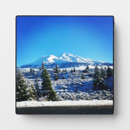 Winter Snow at Mount Shasta, CA Fotoplaat (Voorkant)