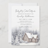 Winter Snow Baby Shower Kaart (Voorkant)