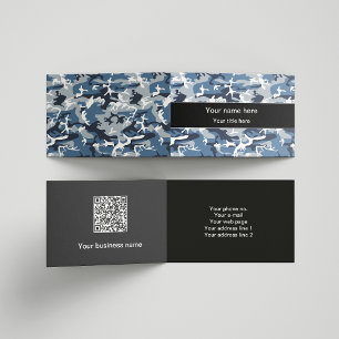 Winter Snow Blauw Camouflage, Militair, Leger Visitekaartjes
