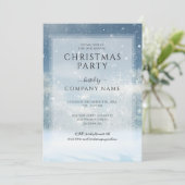 Winter Snow Bos Bedrijfs Kerstfeest Kaart (Staand voorkant)
