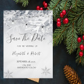 Winter Snow Branches Bewaar de datum Save The Date
