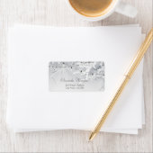 Winter Snow Branches Huwelijk Etiket (Insitu)