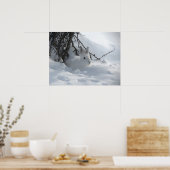 Winter Snow Bunny Art Poster (Keuken)
