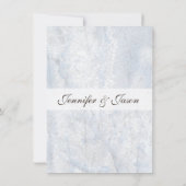 Winter Snow Camo Elegant Wedding Invitations Kaart (Achterkant)