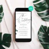 Winter Snow Floral Wedding Kaart