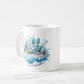 Winter Snow Globe City Koffiemok (Voorkant links)