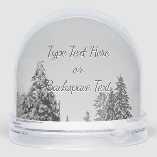 Winter Snow Globe Personalized Romantic Snowglobe Sneeuwbol (Achterkant)