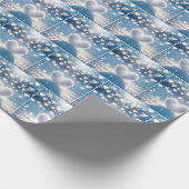 Winter Snow Hearts Cadeaupapier (Hoek)