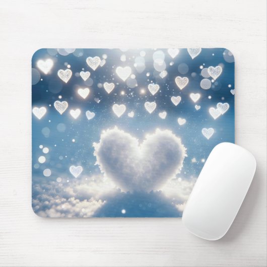 Winter Snow Hearts Muismat (Met muis)