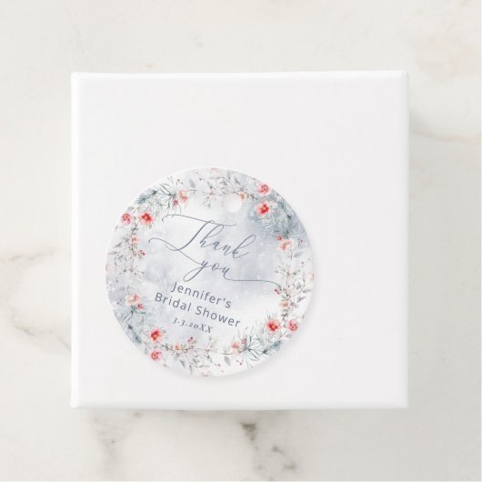 Winter Snow in Love vrijgezellenfeest bedankt Bedankjes Labels (In situ)