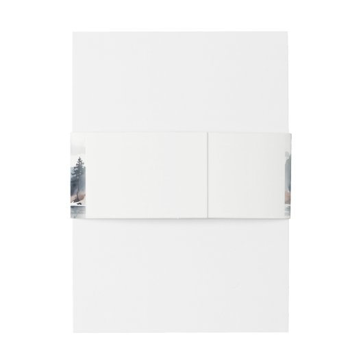 Winter Snow Mountain Lake Landschap Wedding Uitnodigingen Wikkel (Achterkant Voorbeeld)