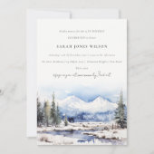 Winter Snow Mountain Ski Landschap Verjaardag Kaart (Voorkant)