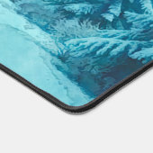 Winter Snow on Pine Trees Desk Mat (Coin)