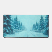 Winter Snow on Pine Trees Desk Mat (Recto)
