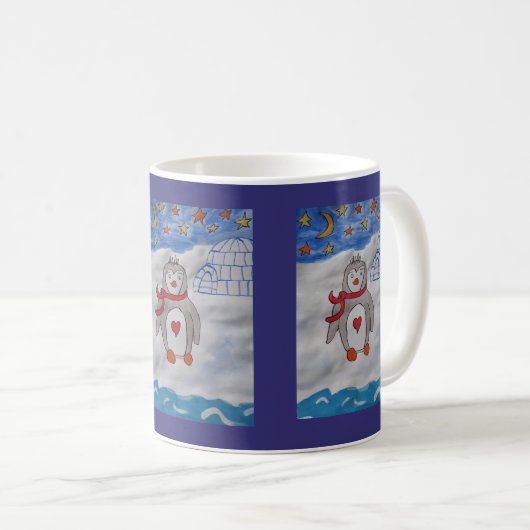 Winter Snow Penguin Mok (Voorkant rechts)