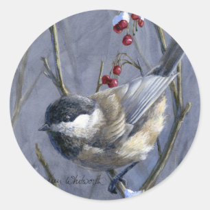 Winter Snow Ronde Sticker