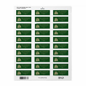 Winter Snow Trees Retouradres Etiket (Full Sheet)