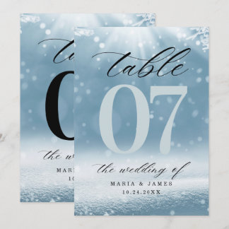 Winter Snow Trouwtafel Nummer Programma