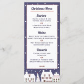 Winter Snow Village-kerstmenu Menu (Voorkant)