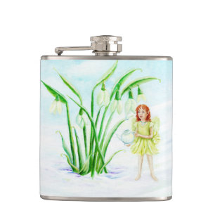Winter Snowdrop Fairy Magic Heupfles