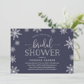 Winter Snowfall Bridal Shower Kaart (Staand voorkant)
