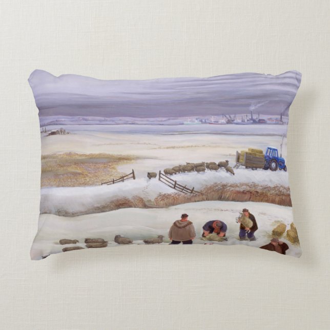 Winter Snowfall Decoratief Kussen (Voorkant)