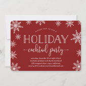 Winter Snowfall Holiday Cocktail Party Invitation (Devant)