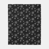 Winter Snowfall op Black Fleece Blanket Deken (Voorkant)