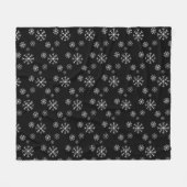 Winter Snowfall op Black Fleece Blanket Deken (Voorkant (Horizontaal))