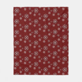 Winter Snowfall op Red Fleece Blanket (Voorkant)